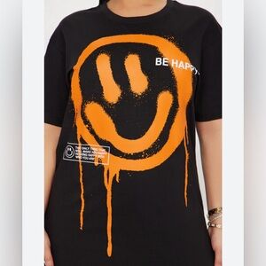 **Pre-loved** FashionNova Be Nice Happy Face Face T-Shirt Size 3x